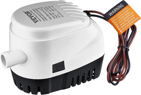 VEVOR 12V Bilge Pump, 3000GPH Automatic Submersible Boat Bilge Water Pump with 1.6" Outlet Diameter Float Switch, Small Boat Bilge Pump Marine Electric Bilge Pump for Boats, Ponds, Pools, Basements in Saudi Arabia