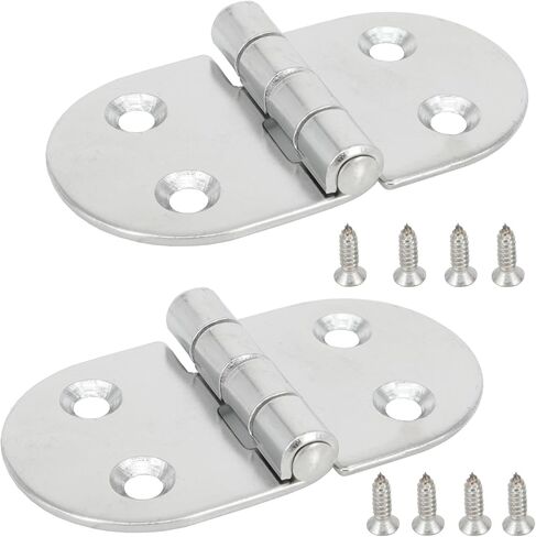 Boat Door Hatch Hinge, 304 Stainless Steel Marine Hatch Hinge Casting Hinge with Screws for Boat,Yachts, RVs, cabinets, etc., 1.6 inch × 3 inch 2 Pack in Saudi Arabia