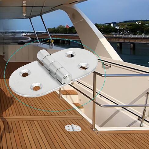 Boat Door Hatch Hinge, 304 Stainless Steel Marine Hatch Hinge Casting Hinge with Screws for Boat,Yachts, RVs, cabinets, etc., 1.6 inch × 3 inch 2 Pack in Saudi Arabia