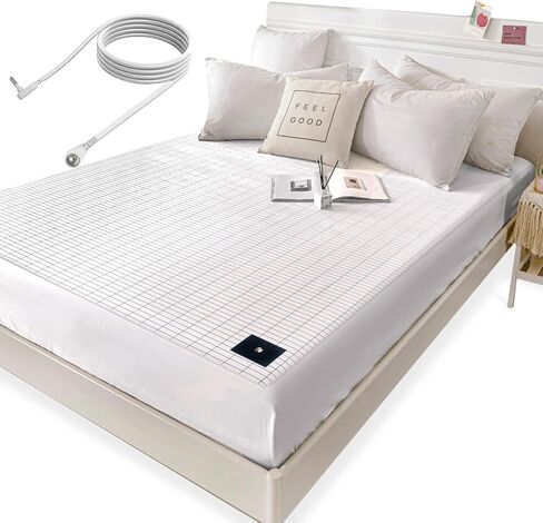 Grounding Fitted Sheet, Conductive Silver Fiber Grounding Mat Earth Energy for Better Sleep, Grounding Sheet with Cotton Edging (King 78 * 80 * 15IN) in Saudi Arabia