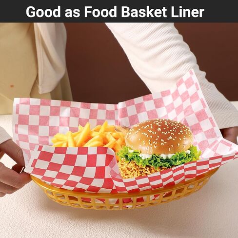EUSOAR Sandwich Paper Wraps, 400 Sheets 11" x 10" Baking Parchment Wax Deli Paper, Classic Grease Resistant Burger Food Basket Liner Parchment Paper Sheets for Bread BBQ and Sandwiches Wrapping in Saudi Arabia