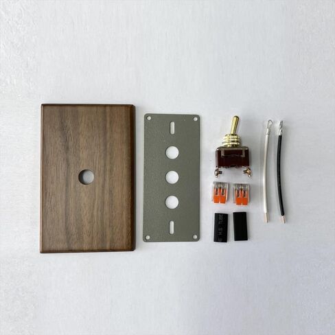 Old Fashioned Light Toggle Switch with Hand Made Ash Wood Wall Panel 15A 110V-250V AC Perfect for Unique Interior in Saudi Arabia