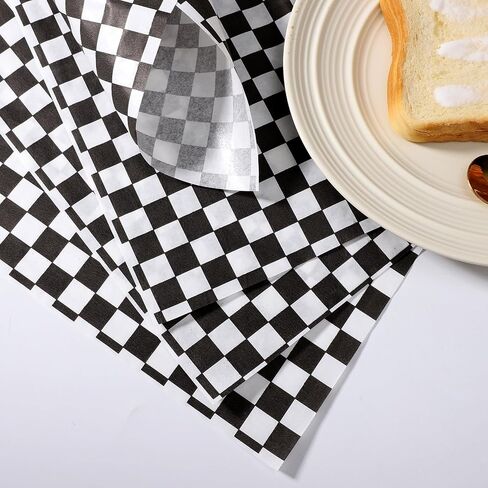 EUSOAR Sandwich Paper Wraps, 400 Sheets 11" x 10" Baking Parchment Wax Deli Paper, Classic Grease Resistant Burger Food Basket Liner Parchment Paper Sheets for Bread BBQ and Sandwiches Wrapping in Saudi Arabia