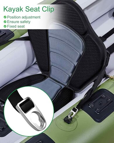 Premium Aluminum Strap Buckle Clips for Kayak Seats, Seat Strap Buckle Clips Replacement Kit, Kayak Repair Clips and Accessories in Kuwait