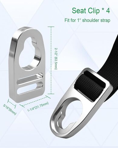 Premium Aluminum Strap Buckle Clips for Kayak Seats, Seat Strap Buckle Clips Replacement Kit, Kayak Repair Clips and Accessories in Kuwait