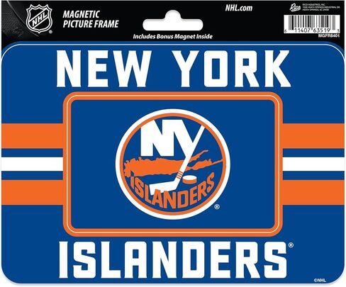 إطار صورة مغناطيسي من Rico Industries NHL Hockey New York Islanders Stripes (5 بوصة × 6.75 بوصة) ومجموعة كومبو مغناطيسية - ديكور المنزل - الثلاجة، المكتب، المطبخ in Saudi Arabia