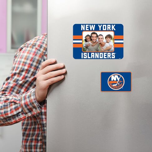 إطار صورة مغناطيسي من Rico Industries NHL Hockey New York Islanders Stripes (5 بوصة × 6.75 بوصة) ومجموعة كومبو مغناطيسية - ديكور المنزل - الثلاجة، المكتب، المطبخ in Saudi Arabia