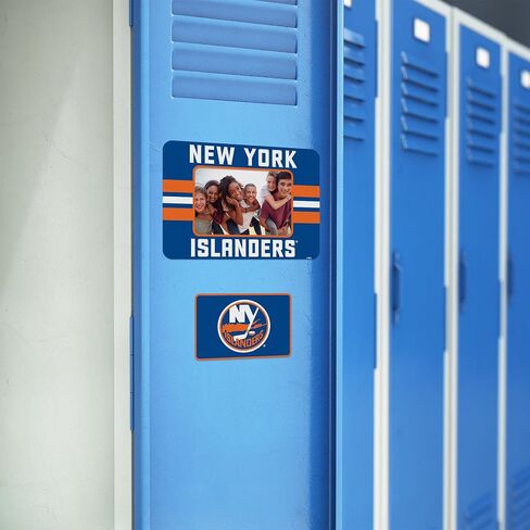 إطار صورة مغناطيسي من Rico Industries NHL Hockey New York Islanders Stripes (5 بوصة × 6.75 بوصة) ومجموعة كومبو مغناطيسية - ديكور المنزل - الثلاجة، المكتب، المطبخ in Saudi Arabia