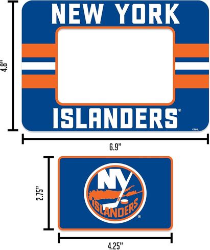 إطار صورة مغناطيسي من Rico Industries NHL Hockey New York Islanders Stripes (5 بوصة × 6.75 بوصة) ومجموعة كومبو مغناطيسية - ديكور المنزل - الثلاجة، المكتب، المطبخ in Saudi Arabia