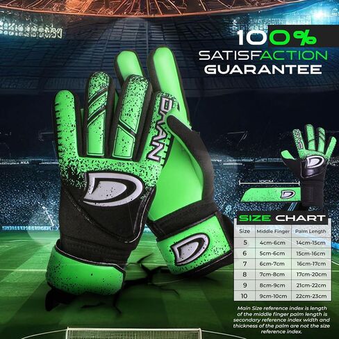 Goalkeeper Gloves for Kids Girls Boys Children Youth Football Gloves and Super Strong Grips with Removable Finger Spines Soccer Goalie Gloves 4 Colors in Saudi Arabia