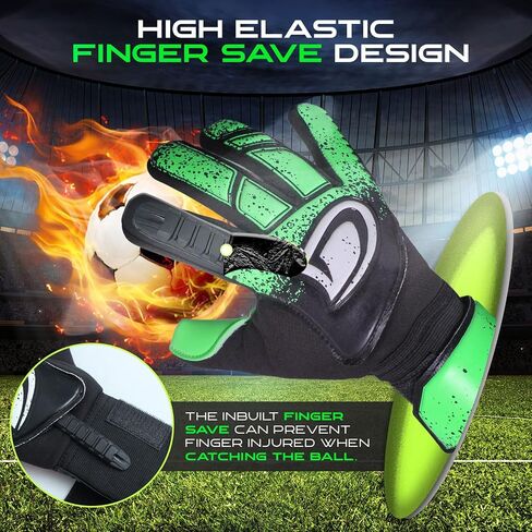 Goalkeeper Gloves for Kids Girls Boys Children Youth Football Gloves and Super Strong Grips with Removable Finger Spines Soccer Goalie Gloves 4 Colors in Saudi Arabia