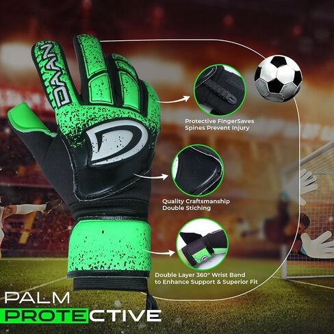 Goalkeeper Gloves for Kids Girls Boys Children Youth Football Gloves and Super Strong Grips with Removable Finger Spines Soccer Goalie Gloves 4 Colors in Saudi Arabia