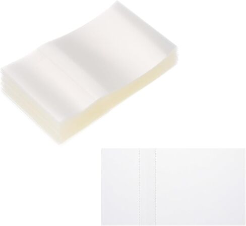 PATIKIL 165x56mm PVC Perforated Shrink Bands, 100Pcs 0.05 mm/2 Mil Thickened Heat Shrink Seal Wrap Fit for 3.75"-4" Cap Diameter Essential Oil Bottles Jars Cans Tin, Clear in Saudi Arabia