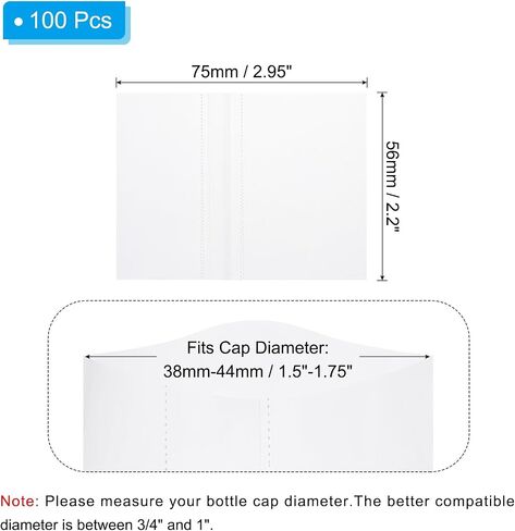 PATIKIL 165x56mm PVC Perforated Shrink Bands, 100Pcs 0.05 mm/2 Mil Thickened Heat Shrink Seal Wrap Fit for 3.75"-4" Cap Diameter Essential Oil Bottles Jars Cans Tin, Clear in Saudi Arabia