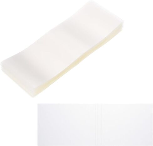 PATIKIL 165x56mm PVC Perforated Shrink Bands, 100Pcs 0.05 mm/2 Mil Thickened Heat Shrink Seal Wrap Fit for 3.75"-4" Cap Diameter Essential Oil Bottles Jars Cans Tin, Clear in Saudi Arabia