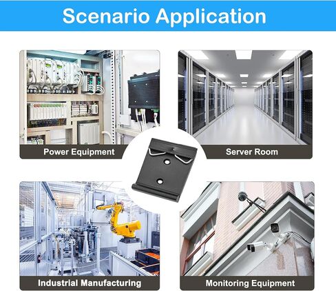 Hereta 1.08 بوصة عرض Din Rail Mount Bracket على 35mm Universal DIN Rail بقوة مع مسامير M3 سبائك الألومنيوم Din Rail Mount Clip لمفتاح إيثرنت (6 حزم) in Kuwait