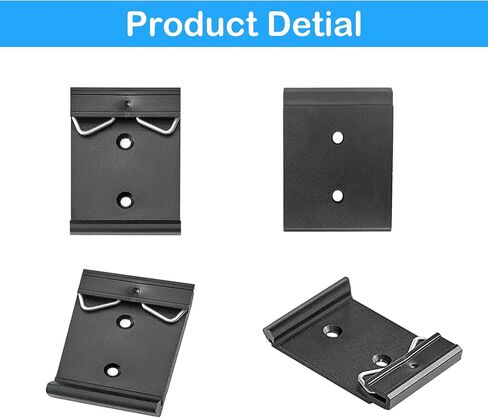 Hereta 1.08 بوصة عرض Din Rail Mount Bracket على 35mm Universal DIN Rail بقوة مع مسامير M3 سبائك الألومنيوم Din Rail Mount Clip لمفتاح إيثرنت (6 حزم) in Kuwait