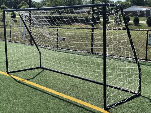 Premier 12 X 6 Ft. AYSO Youth Regulation Size Soccer Goal w/Weatherproof 4mm Net. 50MM Diameter Powder Coated/Corrosion Resistant Frame. 12x6 Foot Practice Aid. ONE Year Warranty! in Saudi Arabia
