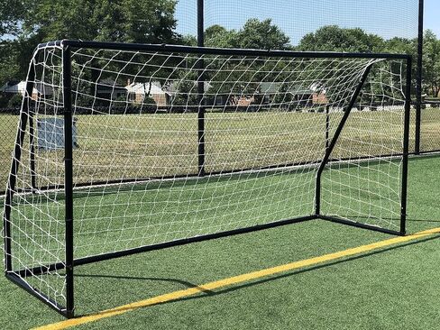 Premier 12 X 6 Ft. AYSO Youth Regulation Size Soccer Goal w/Weatherproof 4mm Net. 50MM Diameter Powder Coated/Corrosion Resistant Frame. 12x6 Foot Practice Aid. ONE Year Warranty! in Saudi Arabia
