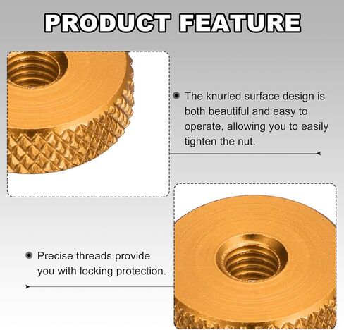 uxcell 10Pcs Flat Knurled Thumb Nuts, M5x16 x 5 mm Pass Hole Nut, Aluminum Alloy Diamond Knurled Nut Flat Head Through Hole Lock Adjusting Nuts for 3D Printer, Blue in Saudi Arabia