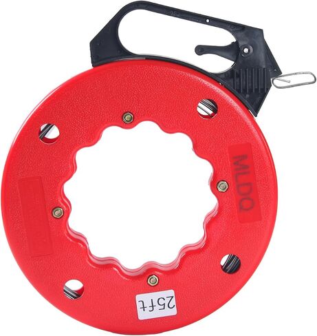 50FT x 3MM Electrical Fish Tape Wire Cable Puller Tools Wire Puller Hand Puller Non-conducting Wire with Steel Cable,Easy Handle for Wiring,Structure Cable,Electrical Conduit in Saudi Arabia