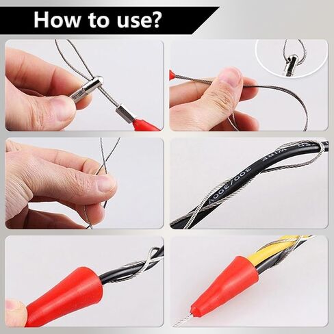 50FT x 3MM Electrical Fish Tape Wire Cable Puller Tools Wire Puller Hand Puller Non-conducting Wire with Steel Cable,Easy Handle for Wiring,Structure Cable,Electrical Conduit in Saudi Arabia
