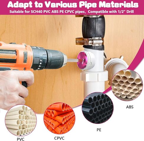 Triple Blade 9Pcs PVC Pipe Reamer Kit, PVC Fitting Saver, Pipe Reamer, PVC Reamer Contains PPR50, PPR75, PPR100, PPR125, PPR150, PPR200, PPR250, PPR300, PPR400 for SCH40 PVC ABS CPVC Pipe in Saudi Arabia