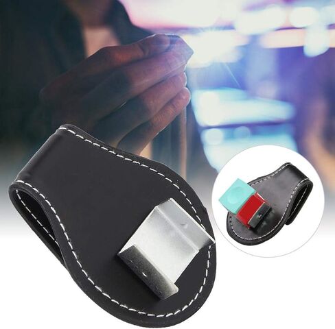 Billiard Chalk Holder Billiard Pool Cue Chalk Clip Holder PU Pouch Bag for Billiard Cue Snooker Accessory in Saudi Arabia