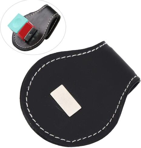 Billiard Chalk Holder Billiard Pool Cue Chalk Clip Holder PU Pouch Bag for Billiard Cue Snooker Accessory in Saudi Arabia