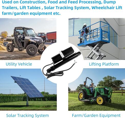 DC 12V 10-inch Hydraulic Motor Heavy Duty Electric Linear Actuator 2300LBS Compatible with Dump Trailers, Lift Tables, Solar Tracking System, Wheelchair Lift 10500N/1050KG Hydraulic Power Unit Vahaha in Kuwait