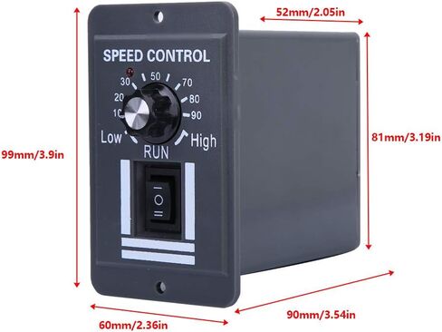Ejoyous DC Motor Speed ​​Controller DC 12 60V 40A، PWM Brush Motor Controller قابل للتعديل منظم سرعة المحرك محافظ المحرك الكهربائي منظم سرعة المحرك العكسي الأمامي in Saudi Arabia