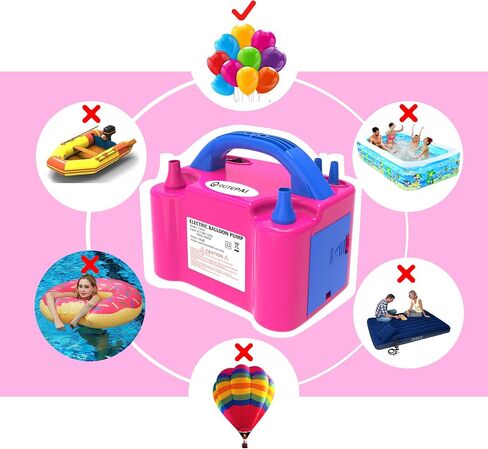 Electric Balloon Pump, Portable Electric Balloon Blower Machine Balloon Air Pump Dual Nozzle 110V 600W Balloon Inflator for Party Decorations in Saudi Arabia