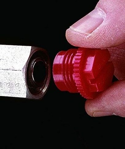 Caplugs ZTF17-22AK1 Plastic Threaded Plug. RP-TF-17-2, PP, to Plug Thread Size 1-1/16-12", Red (Pack of 30) in Saudi Arabia