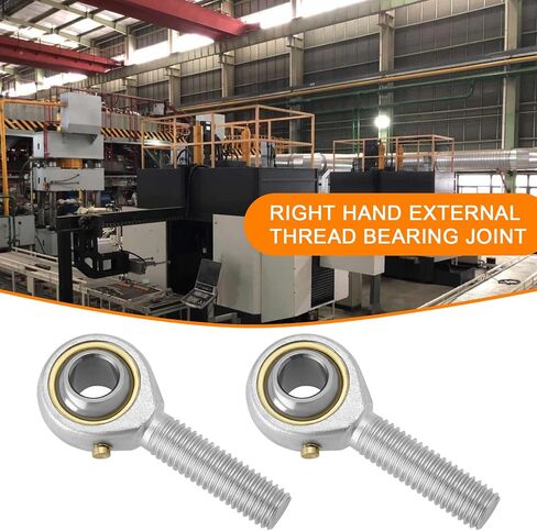 2pcs M6x1.0 Spherical Rod End Bearing Rose Joint POS6 Right Hand Male Thread Connector Self-Lubricated Joint Bearing with Jam Nuts in Saudi Arabia