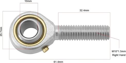2pcs M6x1.0 Spherical Rod End Bearing Rose Joint POS6 Right Hand Male Thread Connector Self-Lubricated Joint Bearing with Jam Nuts in Saudi Arabia