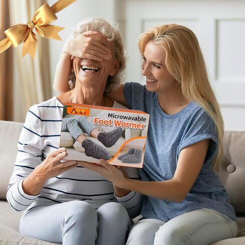 Microwavable Booties and Feet Warmers - Washable Heated Slippers for Women & Men, 360° Coverage for Relieving Cold Foot Stiffness Achilles Tendinitis Sore Muscles Circulatory Issues, L in Saudi Arabia