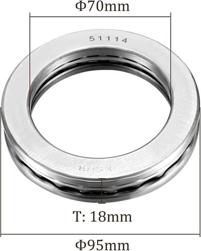 1pcs 51110 Thrust Ball Bearings - [50mm Bore Dia x 70mm OD x 14mm Width] Single Row Roller for Oven Turntable, Rotating Applications, with Cage Assembly in Saudi Arabia