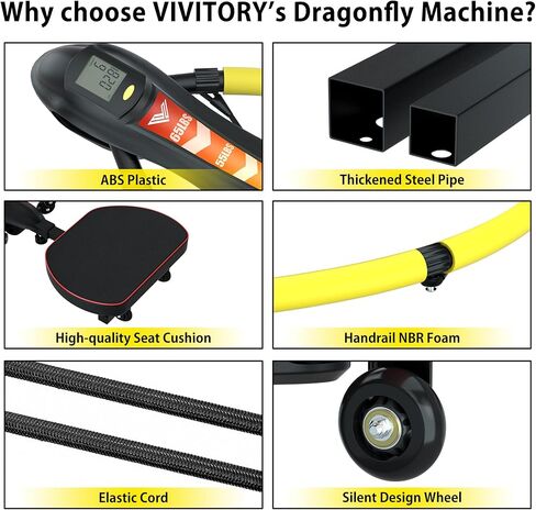 جهاز تدريب AB متعدد الوظائف 4 في 1 من VIVITORY، جهاز تدريب أساسي وبطن، جهاز يعسوب قابل للتعديل، تدريب القوة لكامل الجسم، معدات اللياقة البدنية المنزلية in Kuwait