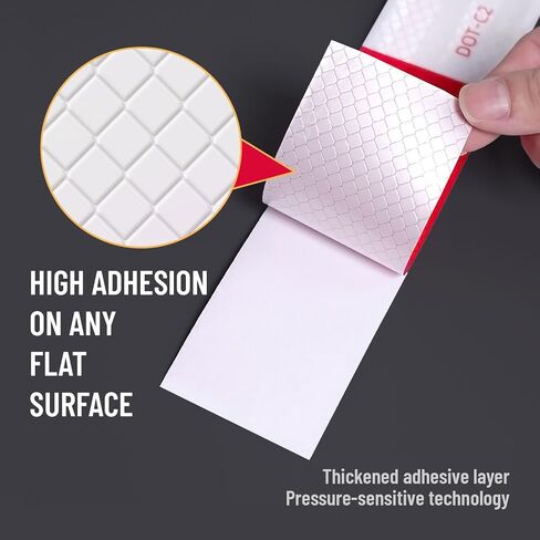 Reflective Tape Outdoor Waterproof, DOT-C2 Reflective Safety Tape 2 inch x 30 Feet, Red White Conspicuity Reflective Adhesive Tape for Trailers, Trucks, Vehicles, Driveway, Boats, Signs in Saudi Arabia