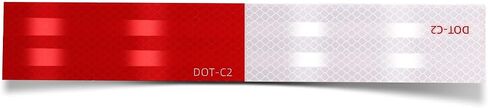 Reflective Tape Outdoor Waterproof, DOT-C2 Reflective Safety Tape 2 inch x 30 Feet, Red White Conspicuity Reflective Adhesive Tape for Trailers, Trucks, Vehicles, Driveway, Boats, Signs in Saudi Arabia