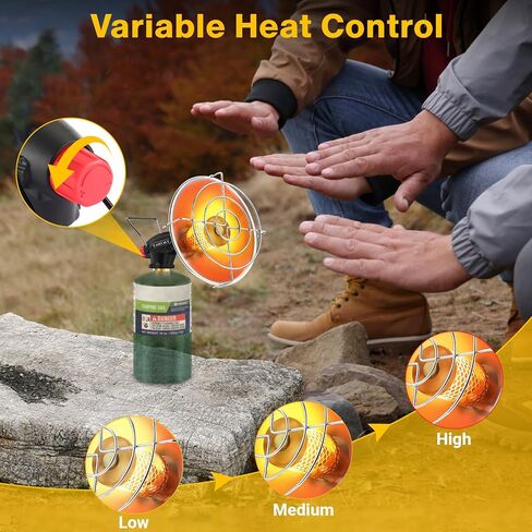 Portable Propane Tent Heater for Camping,9,200BTU Golf Cart Heater with Self Igniter,Outdoor Propane Heater with Golf Cart Cup Holder for EZGO Yamaha Club Car,Most Golf Cart(Fuel not inculded) in Saudi Arabia
