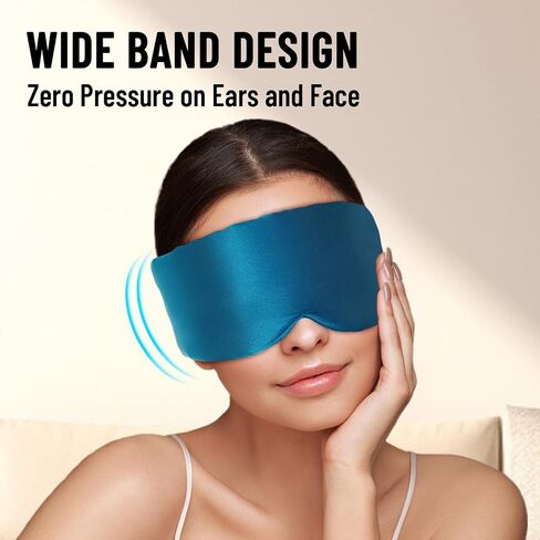 100% Mulberry Silk Sleep Mask, Large Eye Cover for Sleeping, Comfortable and Pressure-Free Sleeping Masks for Women Men, Completely Blackout (Light Plum) in Kuwait