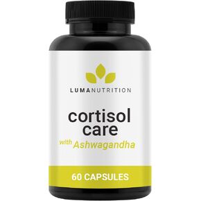 Luma Nutrition Cortisol Supplement - Ashwagandha Supplement + L-Theanine - Cortisol Reducer/Manager - 60 Capsules