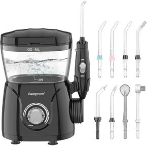 FC166 Water Flosser for Teeth/Braces, 600 ml Large Capacity, 10 Adjustable Pressures,8 Home Nozzles Professional Oral Irrigator for Teeth Clean(White)