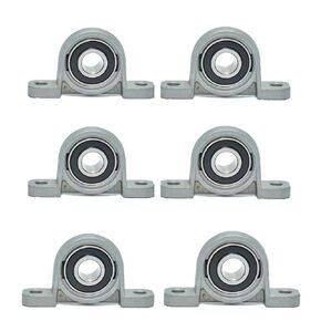 6pcs KP001 Pillow Block Mounted Ball Bearing 12mm Bore Self Aligning