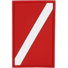 Outdoor PVC Scuba Diving Flag Patch Diver Down Backpack Badge Replacement Accessory, ODJTTIGscwq6am847