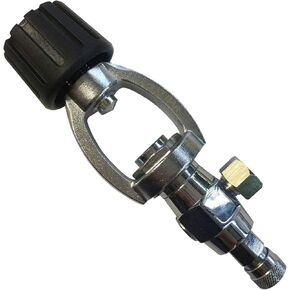 H2Odyssey Air Filler Yoke Assembly - Stainless Steel Scuba Diving Quick Disconnect Filling Adapter Silver