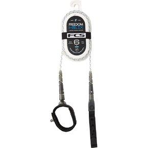 FCS Freedom Helix Comp Leash Smoke-White 6ft0in