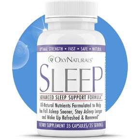 Sleep All-Natural Formula to Help You Relax, Quickly Fall Asleep, Stay Asleep Longer and Awake Refreshed and Renewed - 30 Servings