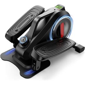 Under Desk Elliptical Machine, 8 Modes Magnetic Ellipse Leg Exerciser as Seen on Tv, 300lbs Load Elliptical Training Machines with LCD Display, Elliptical Machine for Home Office Gym